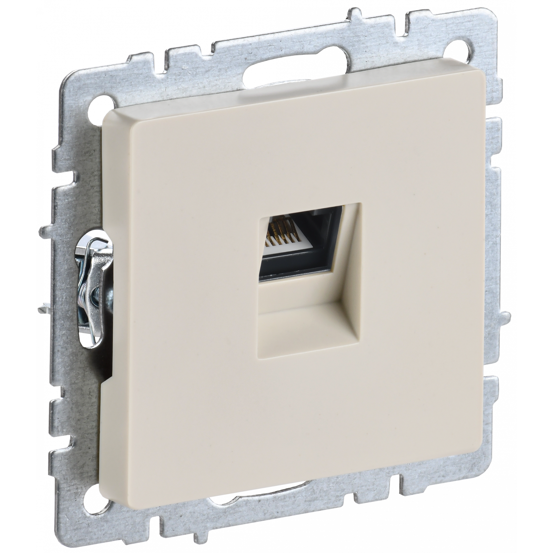 BRITE Розетка компьютерная RJ45 кат.6 РК11-БрКр бежевый IEK
