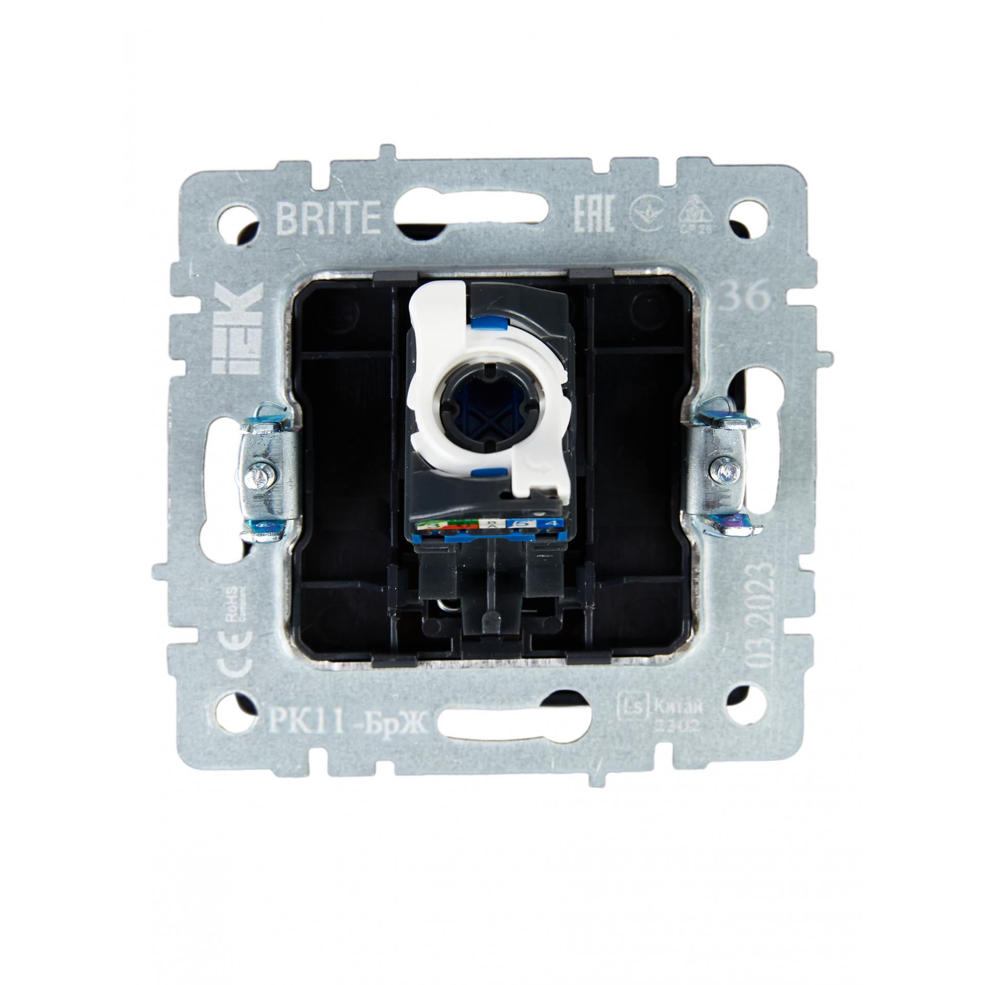 BRITE Розетка компьютерная RJ45 кат.6 РК11-БрЖ жемчуг IEK