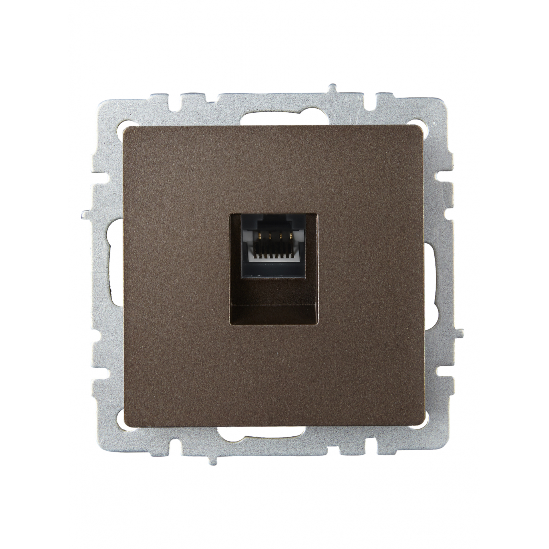 BRITE Розетка компьютерная RJ45 кат.6 РК11-БрТБ темная бронза IEK