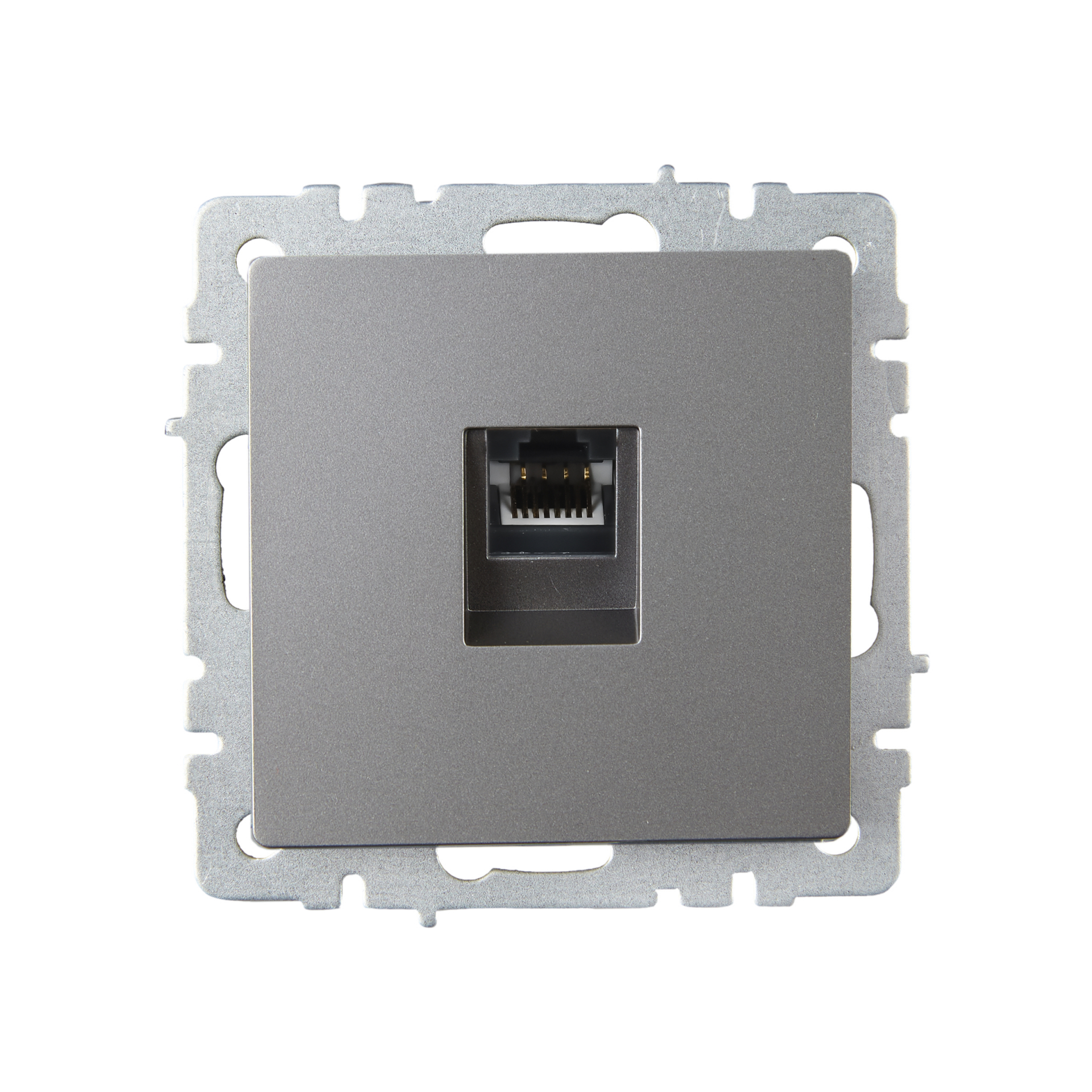 BRITE Розетка компьютерная RJ45 кат.6 РК11-БрС сталь IEK