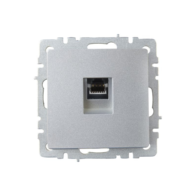 BRITE Розетка компьютерная RJ45 кат.6 РК11-БрА алюминий IEK