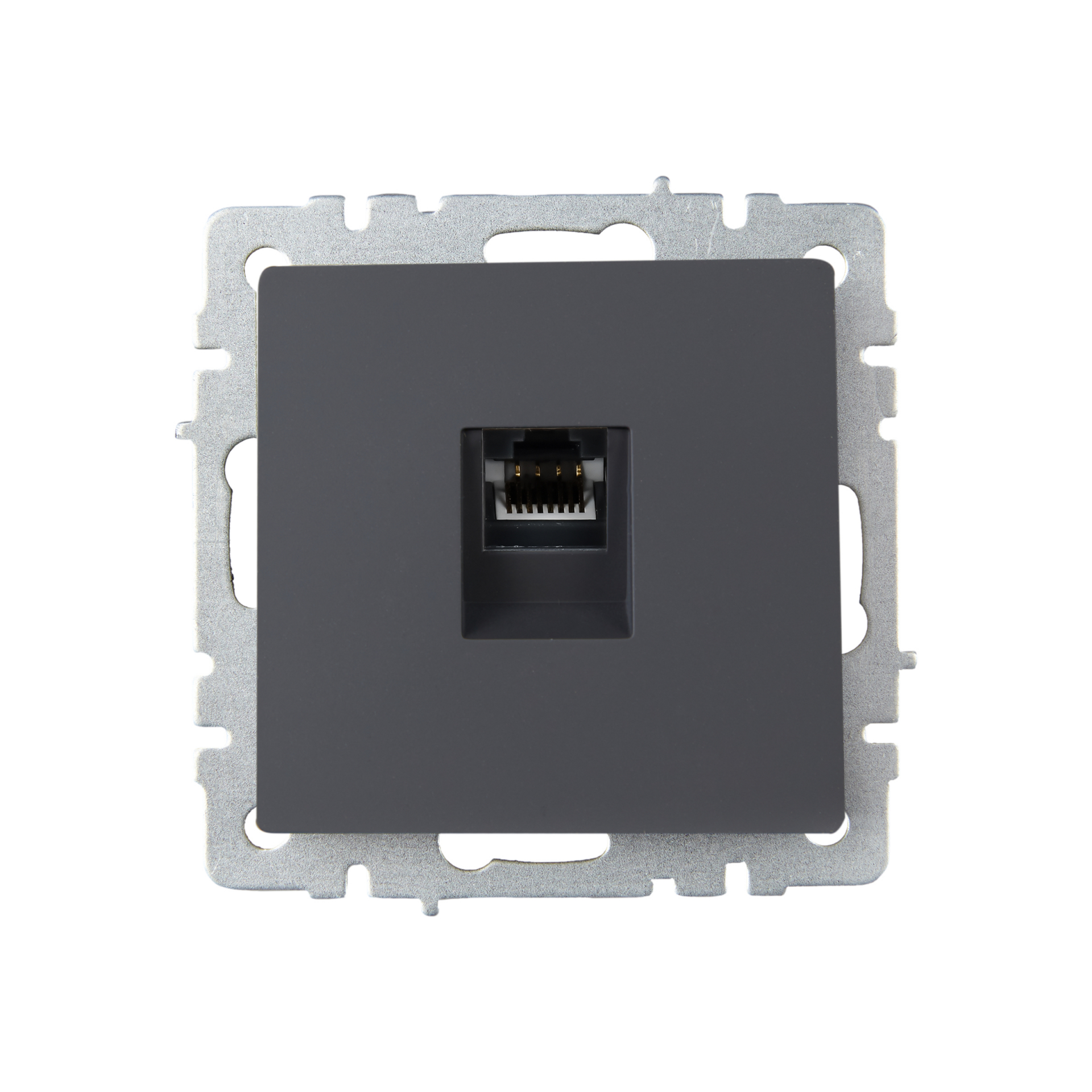 BRITE Розетка компьютерная RJ45 кат.6 РК11-БрГ графит IEK