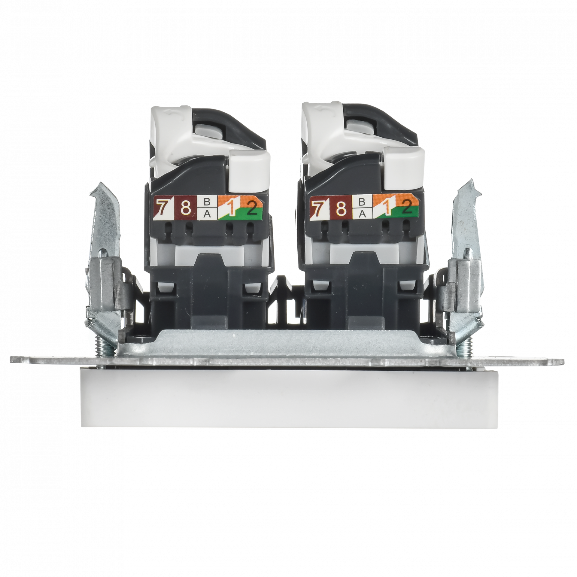 BRITE Розетка компьютерная двойная кат.5E RJ45 РК10-2-БрАБ арктический белый IEK