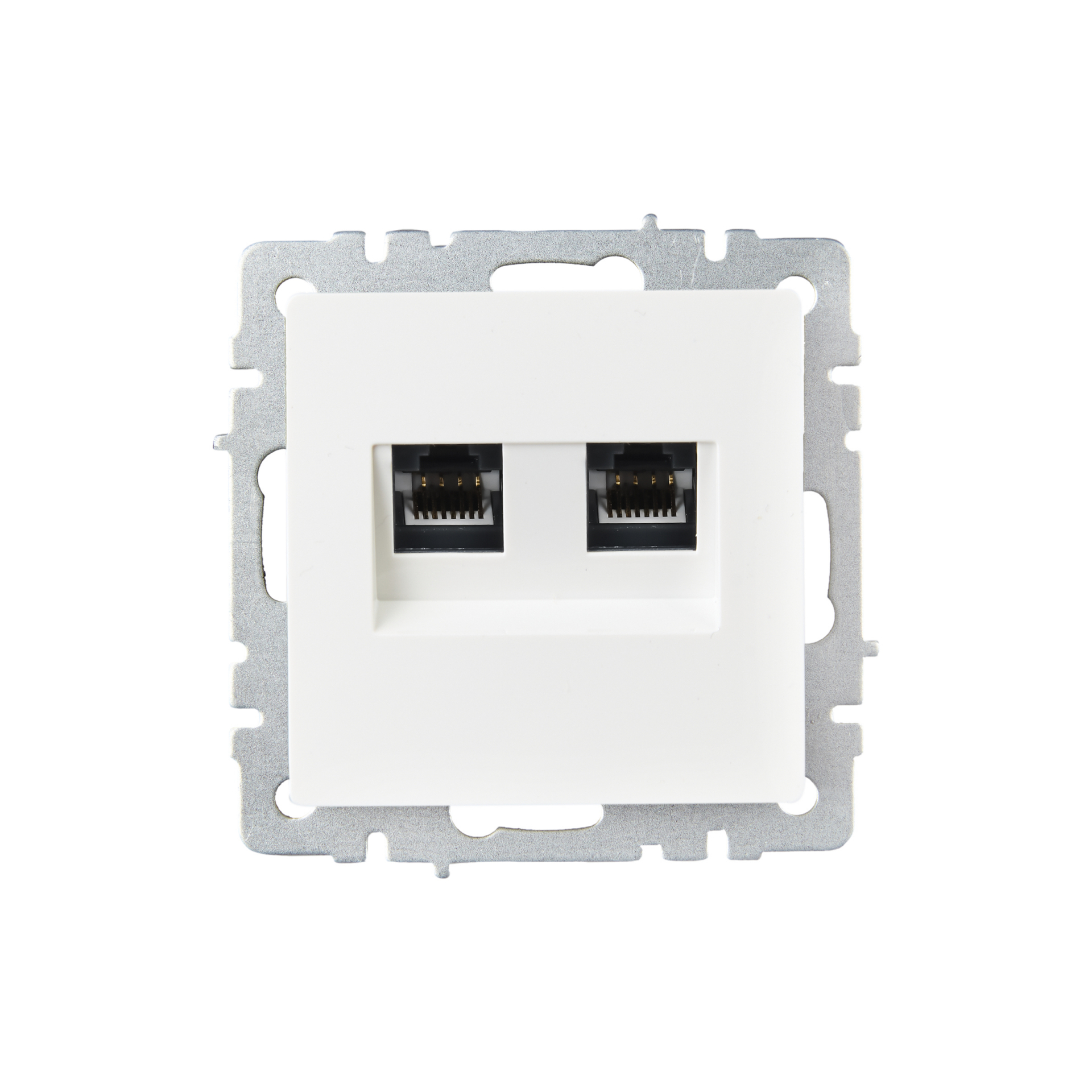 BRITE Розетка компьютерная двойная RJ45 кат.6 РК11-2-БрБ белый IEK