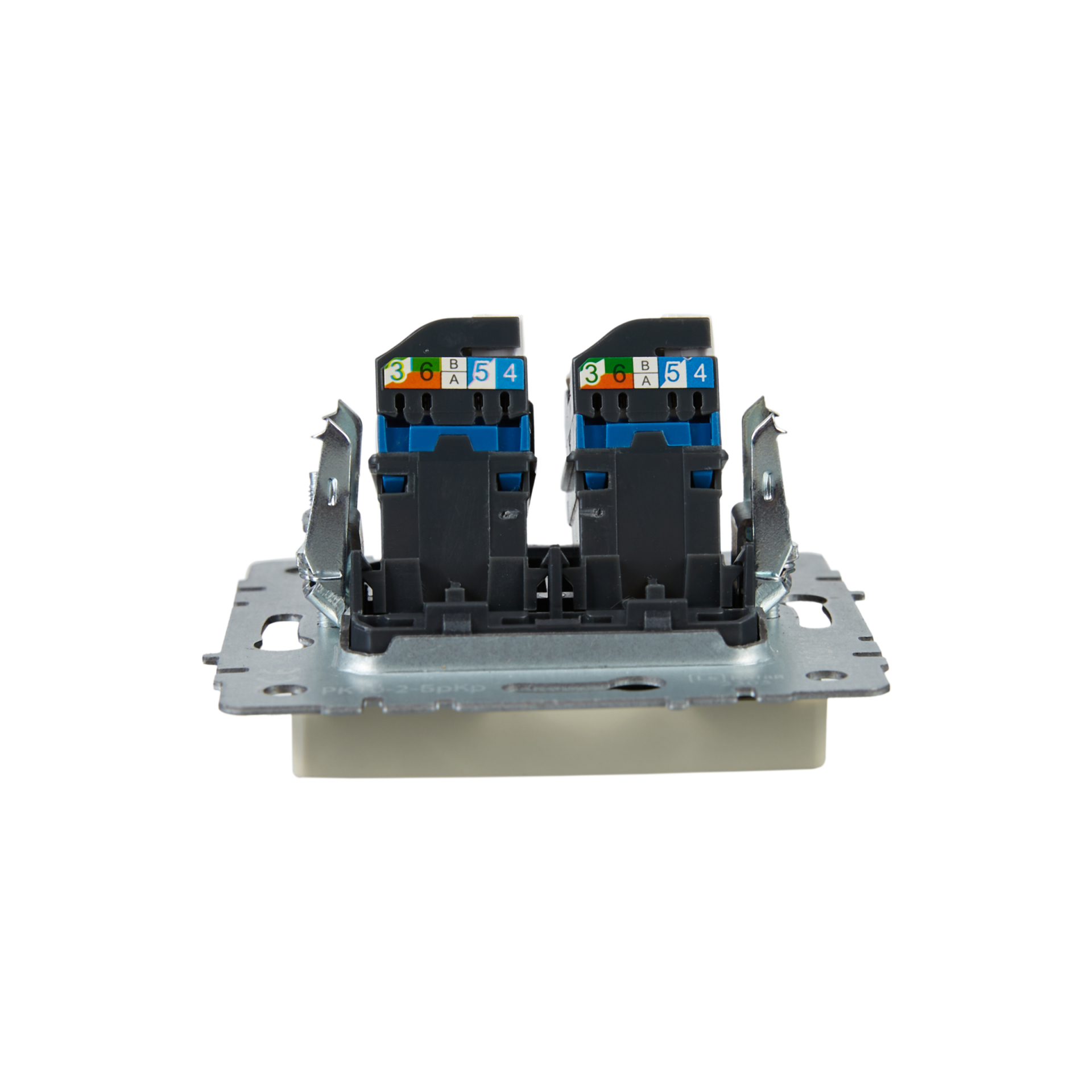 BRITE Розетка компьютерная двойная RJ45 кат.6 РК11-2-БрКр бежевый IEK