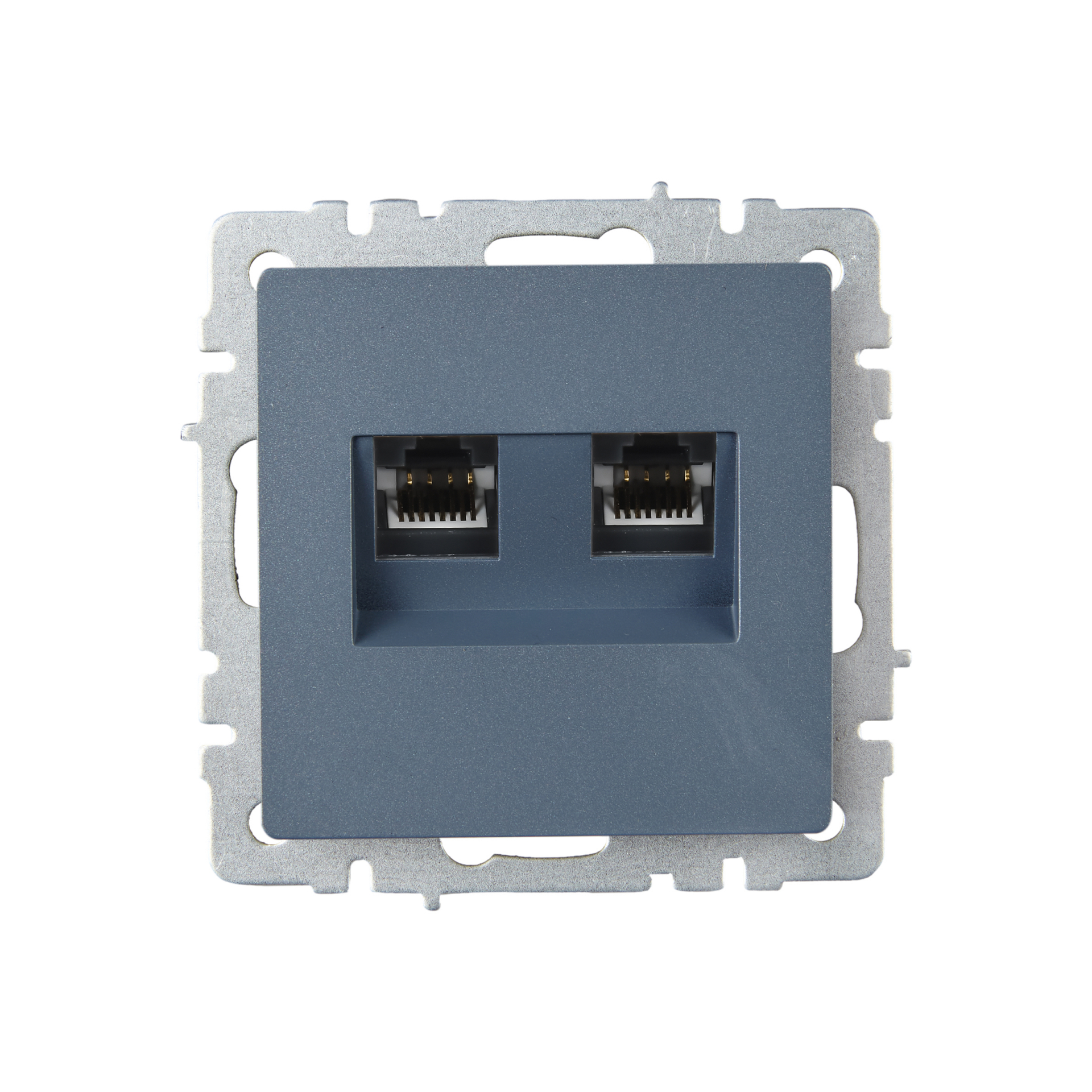 BRITE Розетка компьютерная двойная RJ45 кат.6 РК11-2-БрМ маренго IEK