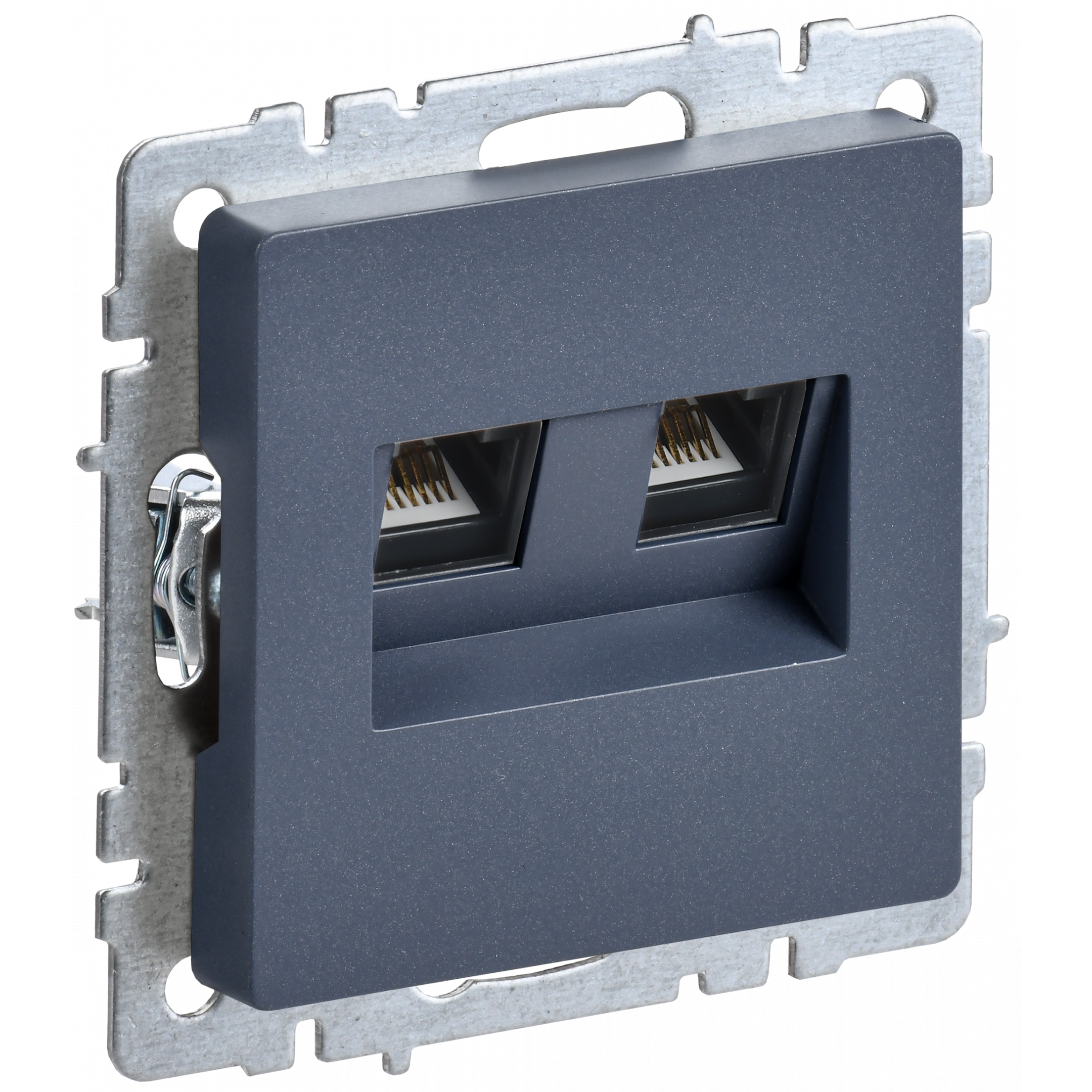 BRITE Розетка компьютерная двойная RJ45 кат.6 РК11-2-БрМ маренго IEK