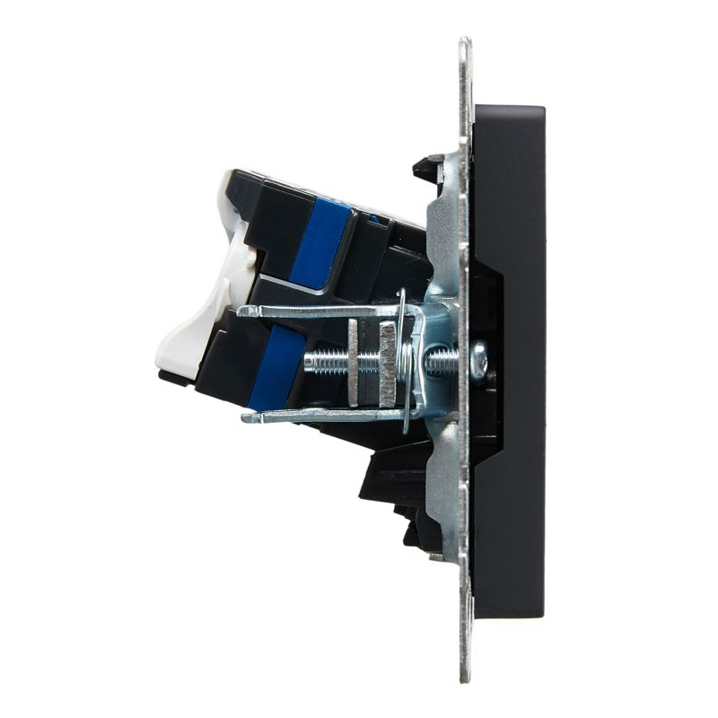 BRITE Розетка компьютерная двойная RJ45 кат.6 РК11-2-БрГ графит IEK