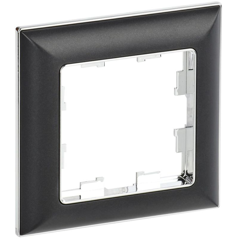 BRITE Рамка 1-местная РУ-1-Бр хром/черный IEK