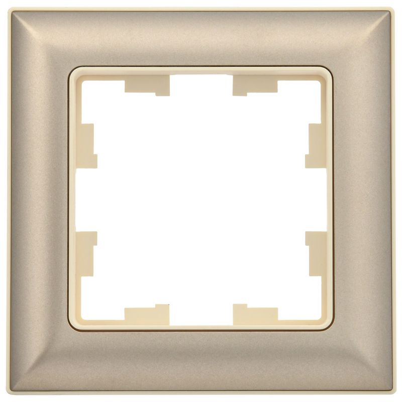 BRITE Рамка 1-местная РУ-1-Бр бежевый/шампань IEK