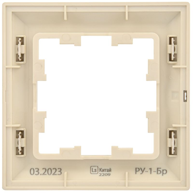 BRITE Рамка 1-местная РУ-1-Бр бежевый/шампань IEK