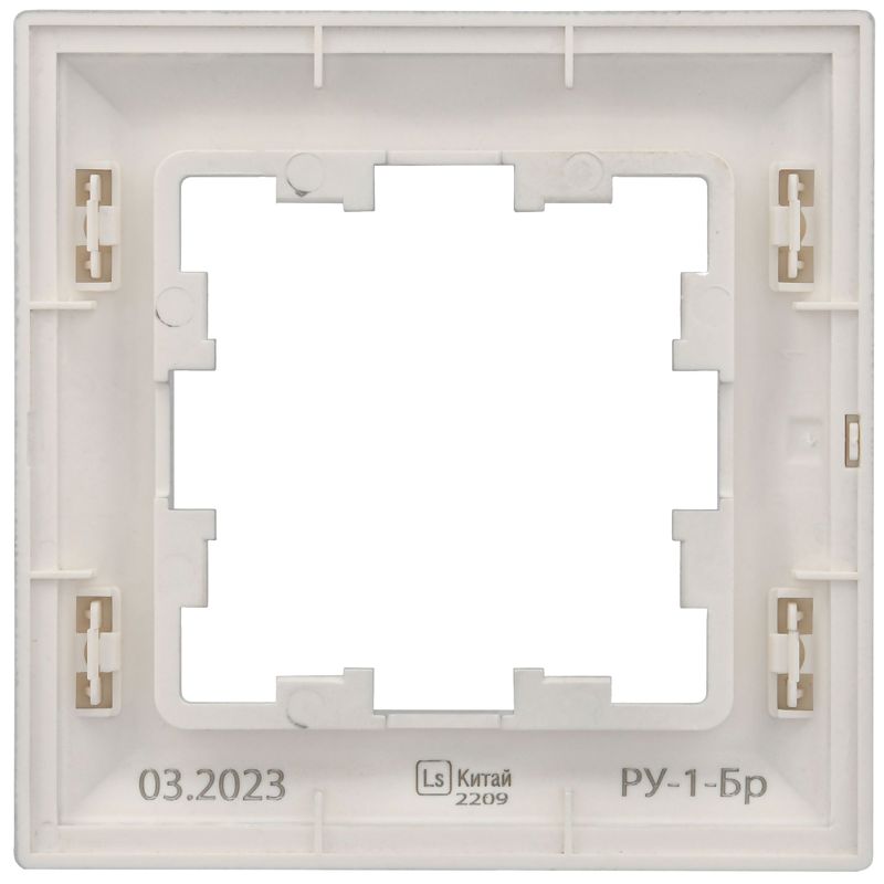 BRITE Рамка 1-местная РУ-1-Бр алюминий/алюминий IEK