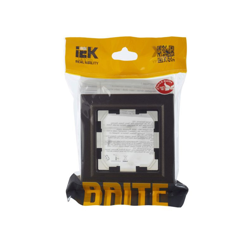 BRITE Рамка 1-местная IP44 РУ-1-БрТБ-44 темная бронза IEK
