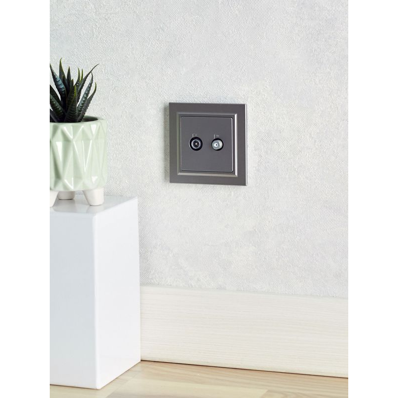 BRITE Рамка 1-местная IP44 РУ-1-БрС-44 сталь IEK