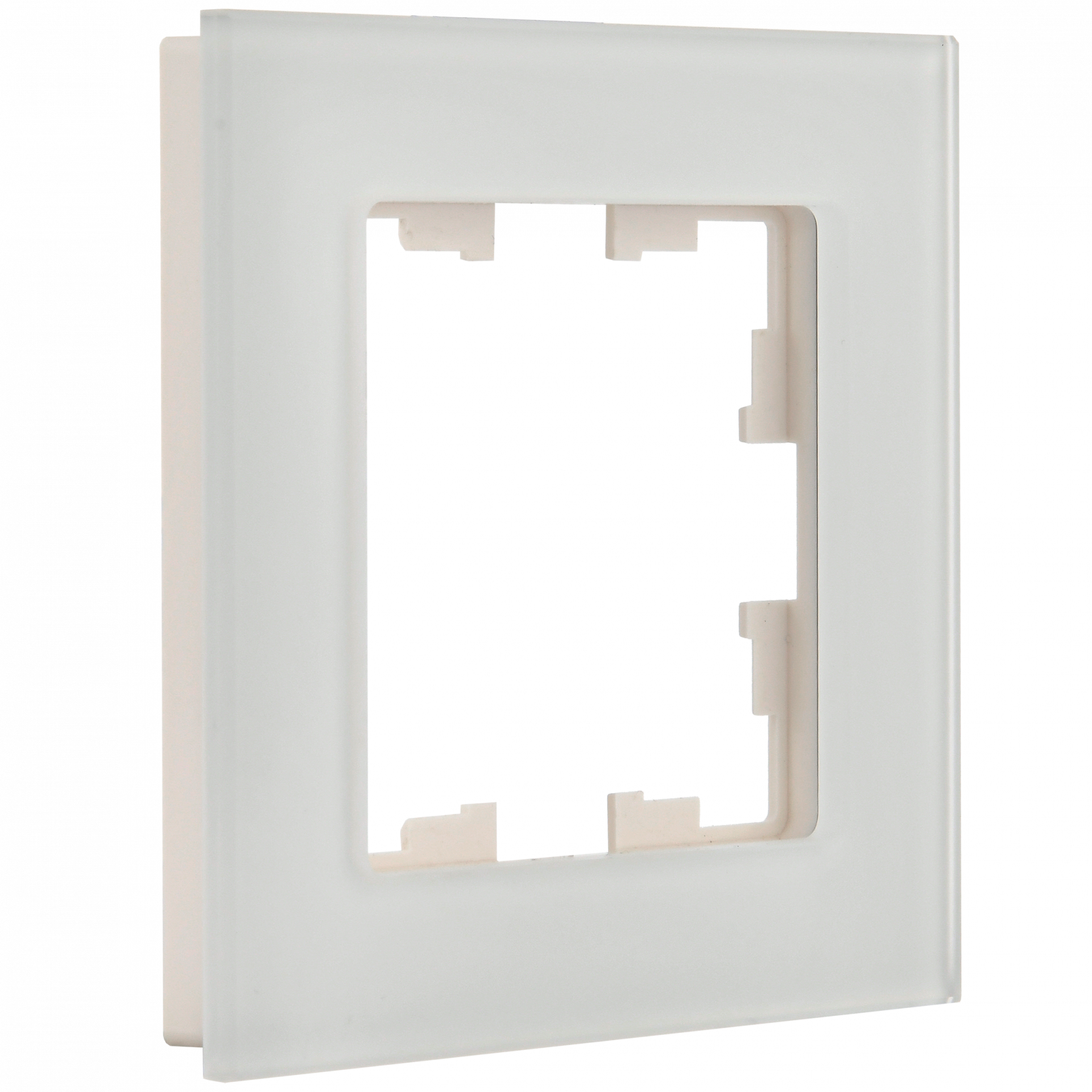 BRITE Рамка 1-местная РУ-1-2-Бр стекло белый матовый IEK
