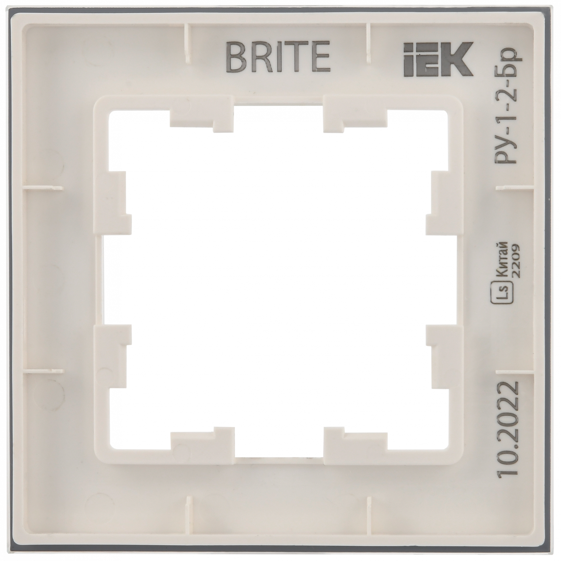 BRITE Рамка 1-местная РУ-1-2-Бр стекло белый матовый IEK