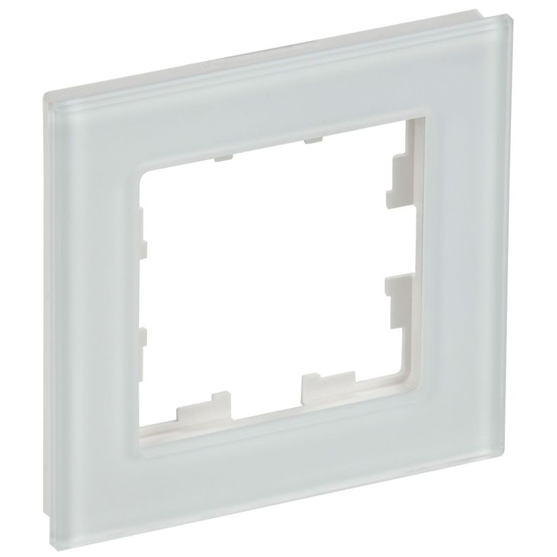 BRITE Рамка 1-местная РУ-1-2-Бр стекло белый матовый IEK