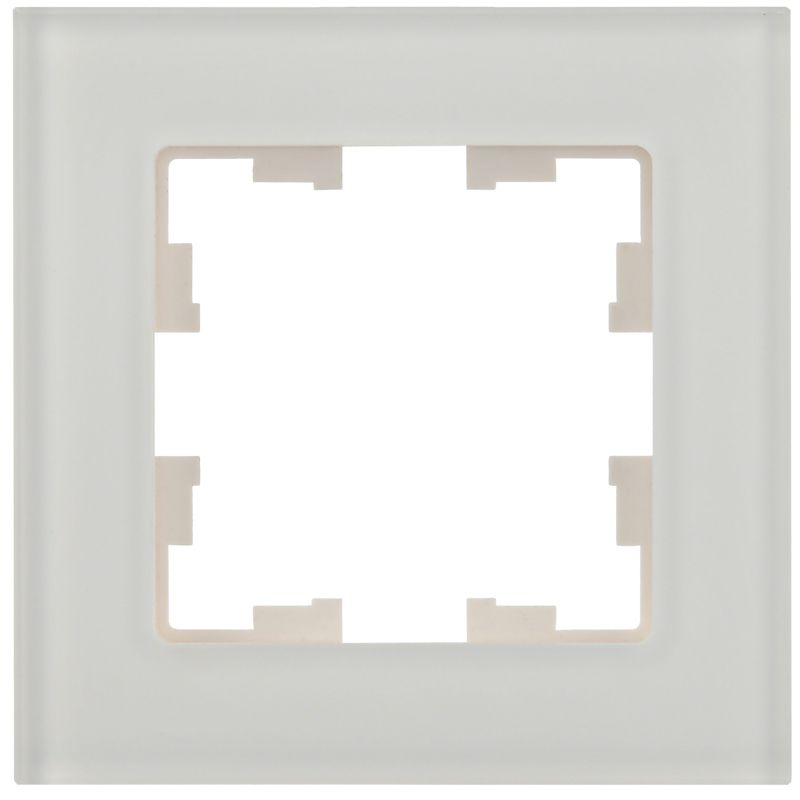 BRITE Рамка 1-местная РУ-1-2-Бр стекло белый матовый IEK