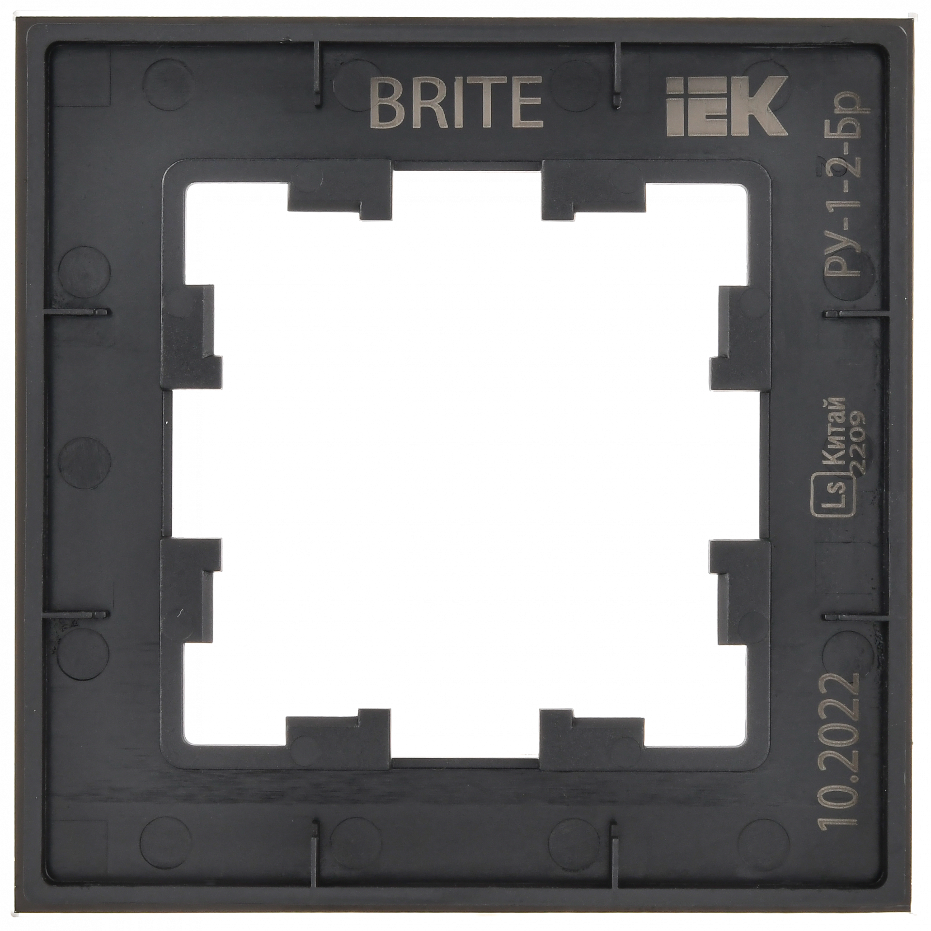 BRITE Рамка 1-местная РУ-1-2-Бр стекло черный матовый IEK