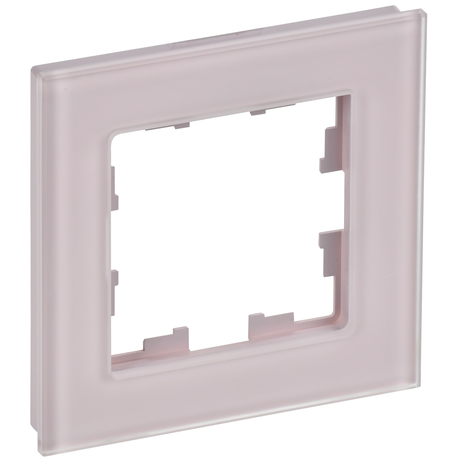 BRITE Рамка 1-местная РУ-1-2-Бр стекло розовый матовый IEK
