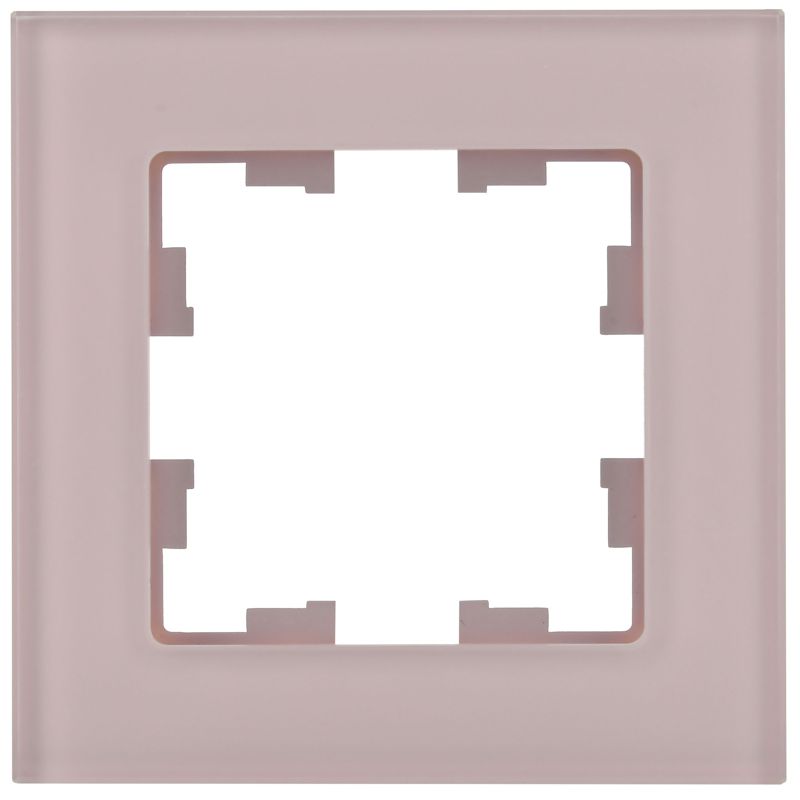 BRITE Рамка 1-местная РУ-1-2-Бр стекло розовый матовый IEK