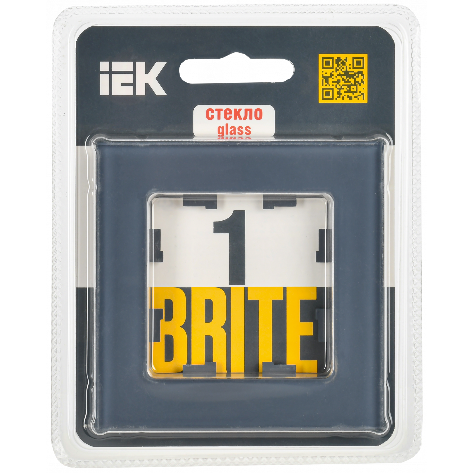 BRITE Рамка 1-местная РУ-1-2-Бр стекло маренго матовый IEK