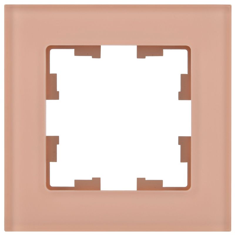 BRITE Рамка 1-местная РУ-1-2-БрП стекло персиковый матовый IEK