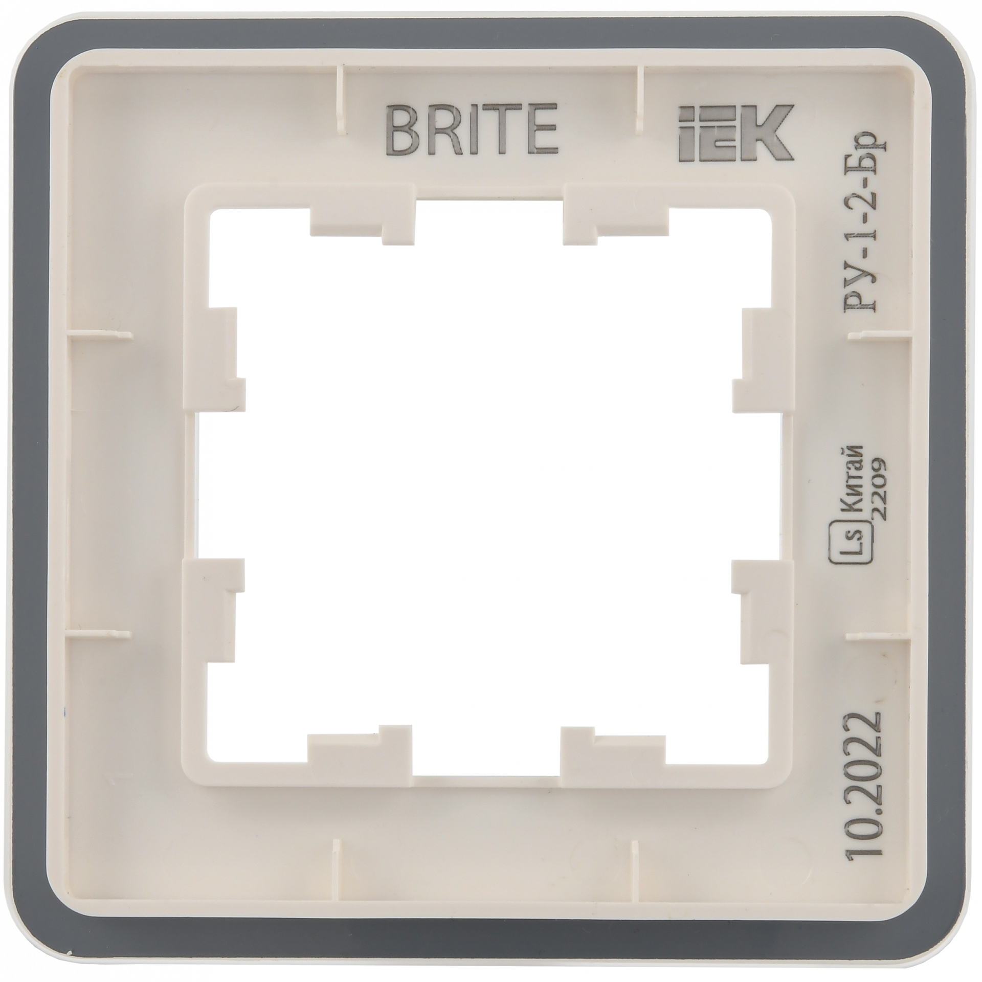 BRITE Рамка 1-местная РУ-1-2-Бр стекло белый RE IEK