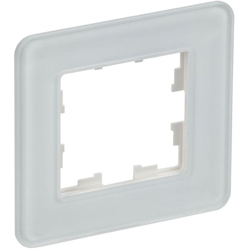 BRITE Рамка 1-местная РУ-1-2-Бр стекло белый RE IEK