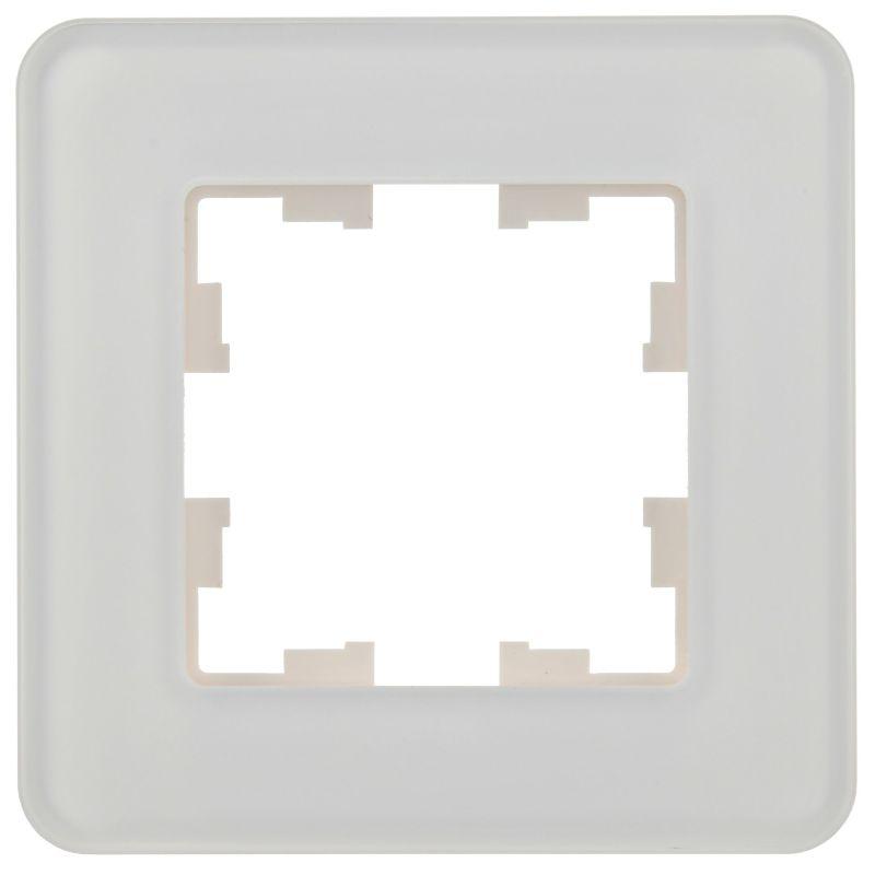 BRITE Рамка 1-местная РУ-1-2-Бр стекло белый RE IEK