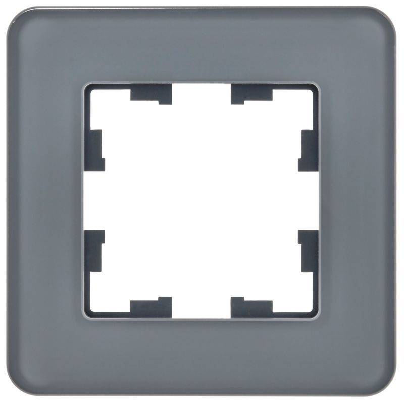 BRITE Рамка 1-местная РУ-1-2-Бр стекло графит RE IEK