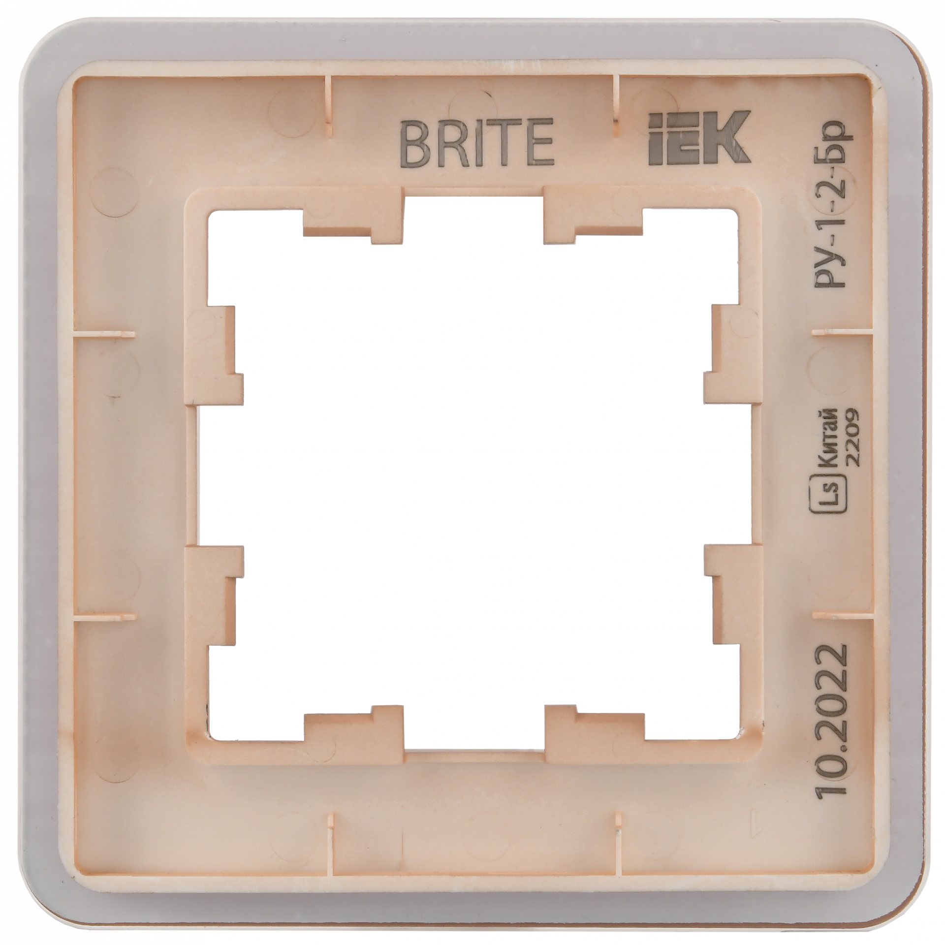BRITE Рамка 1-местная РУ-1-2-Бр стекло дымчатый RE IEK