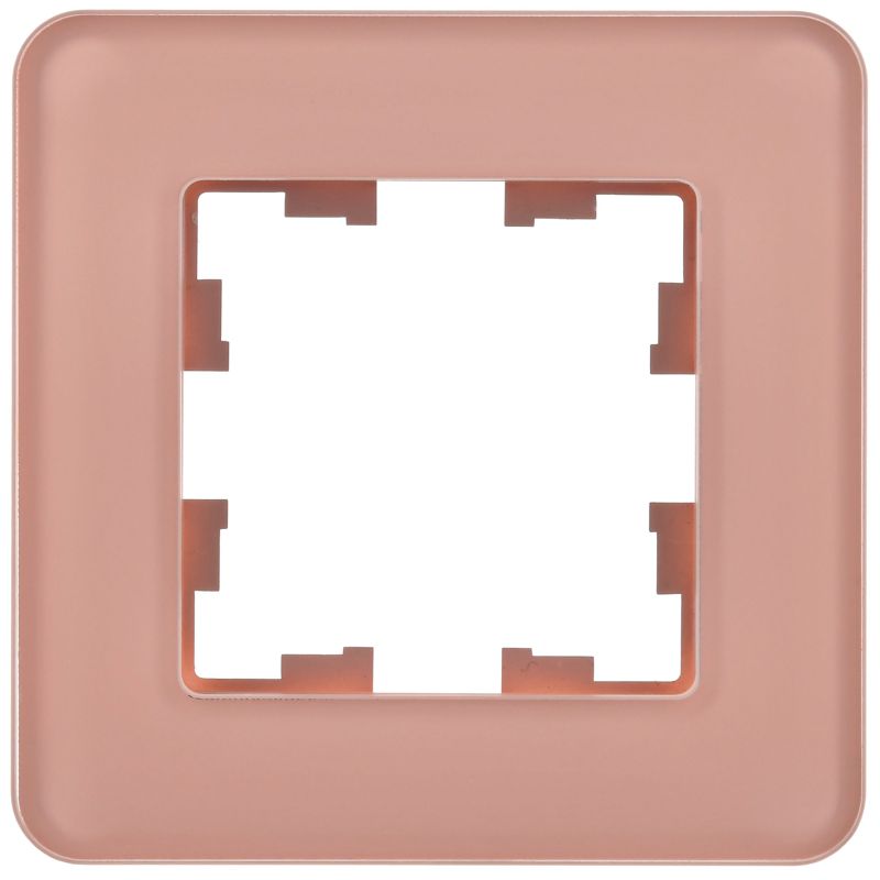 BRITE Рамка 1-местная РУ-1-2-Бр стекло дымчатый RE IEK