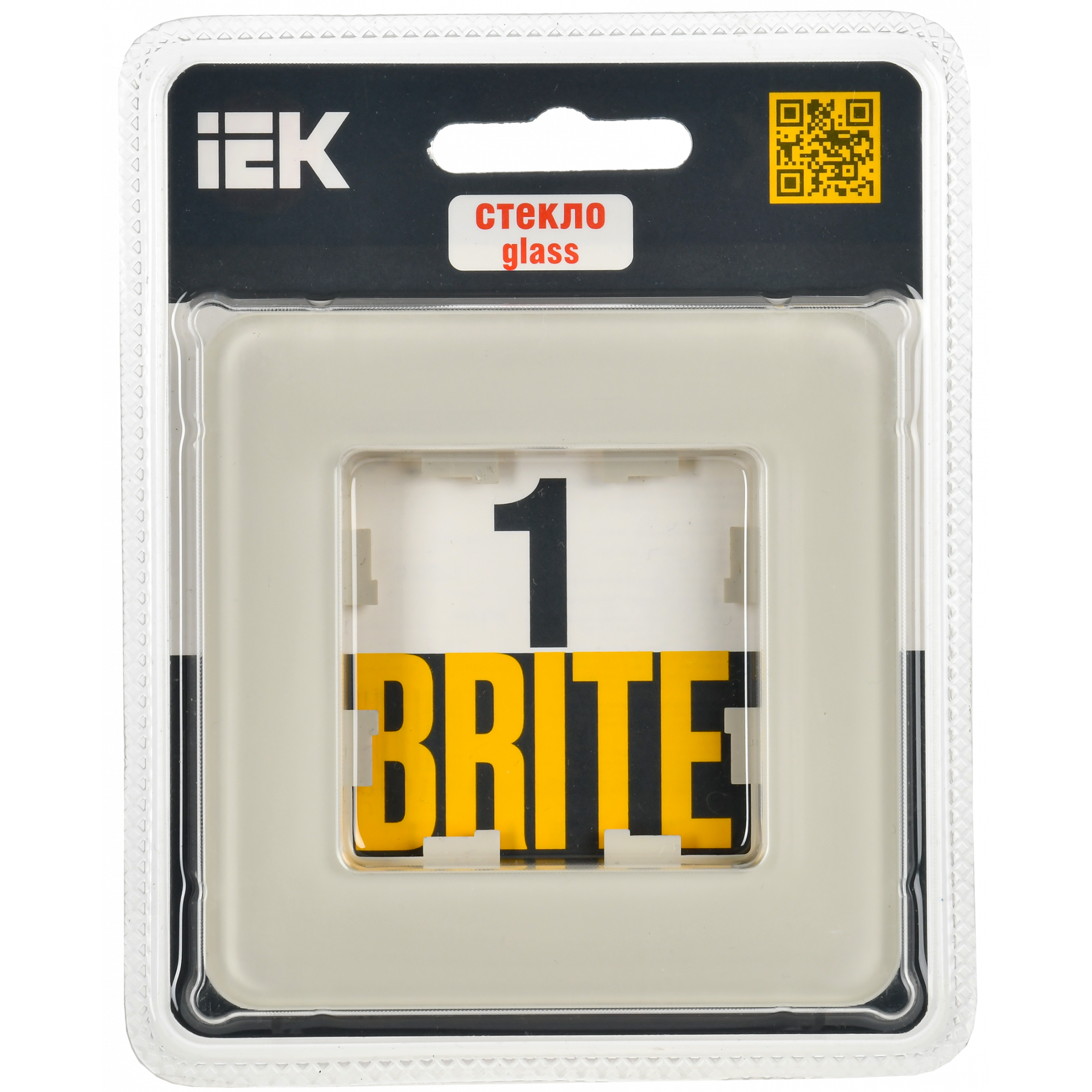 BRITE Рамка 1-местная РУ-1-2-Бр стекло песчаный RE IEK