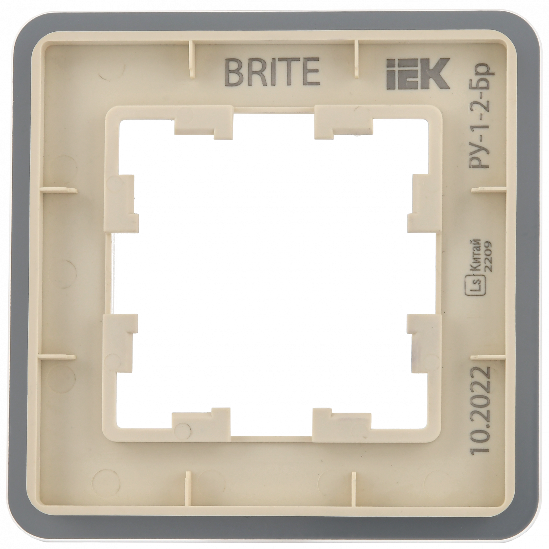 BRITE Рамка 1-местная РУ-1-2-Бр стекло песчаный RE IEK