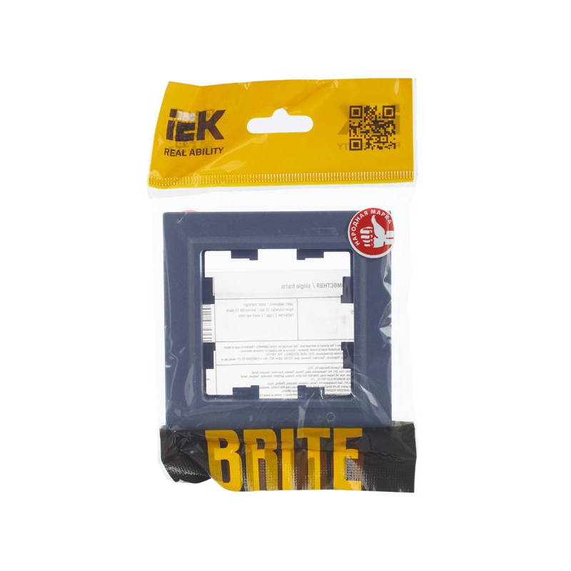 BRITE Рамка 1-местная РУ-1-БрМ маренго IEK