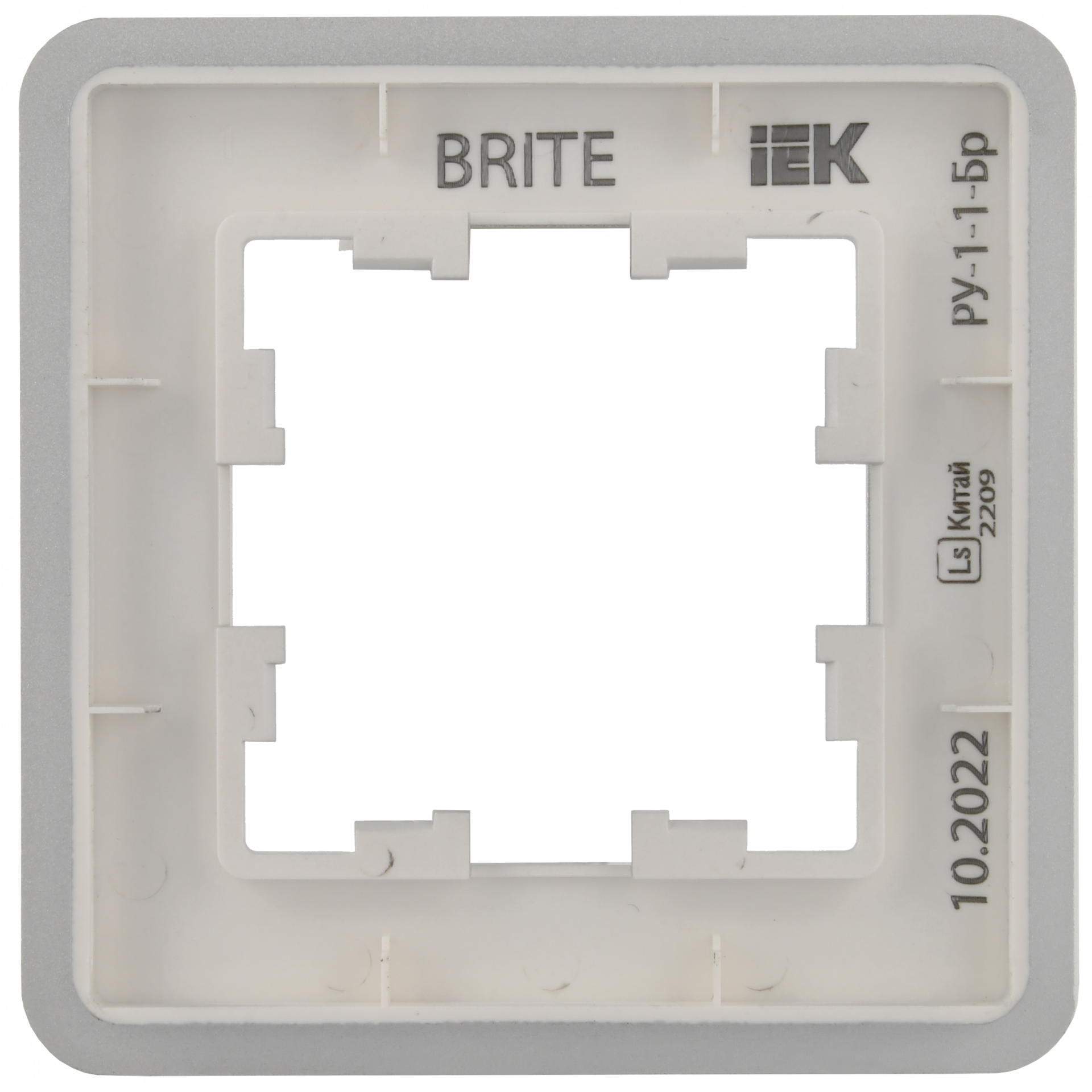 BRITE Рамка 1-местная РУ-1-1-Бр металл алюминий RE IEK