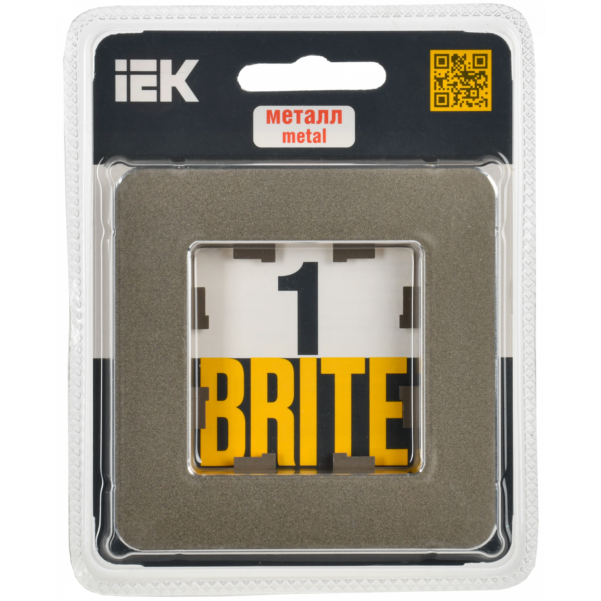 BRITE Рамка 1-местная РУ-1-1-Бр металл латунь RE IEK