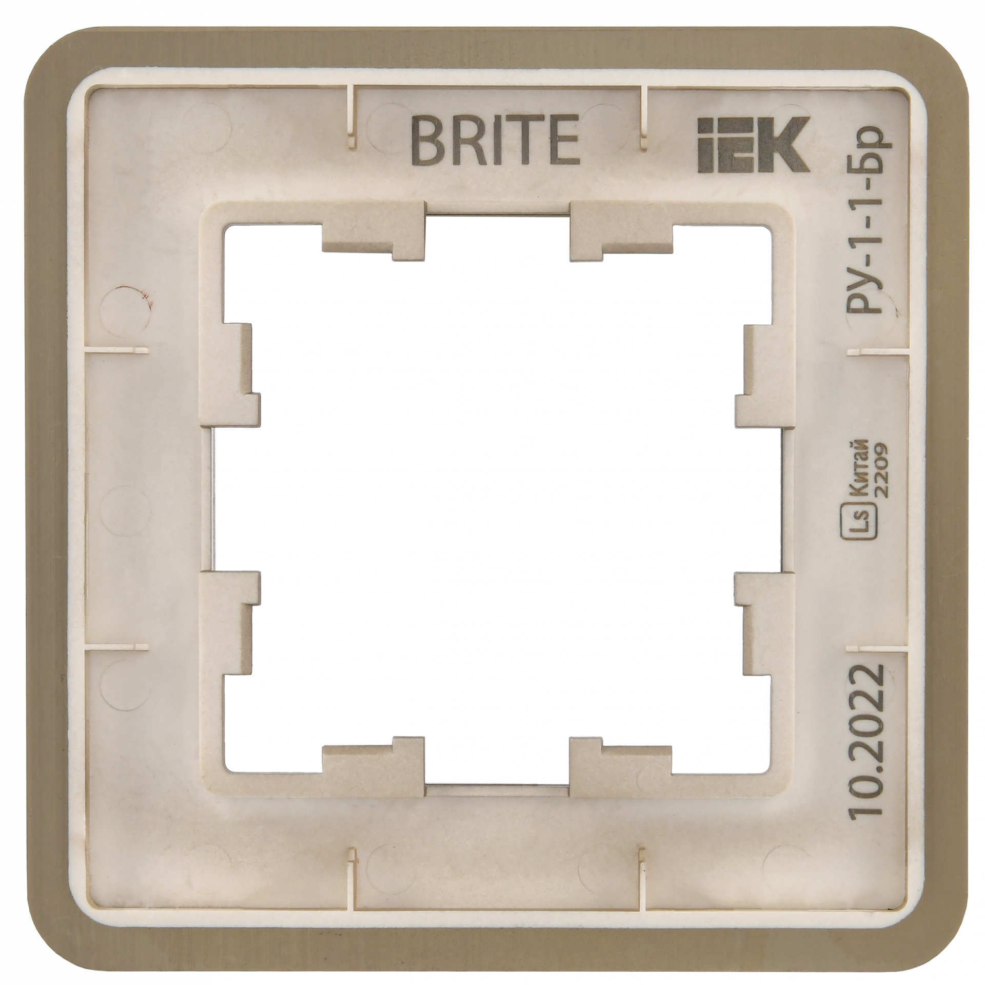 BRITE Рамка 1-местная РУ-1-1-Бр металл латунь RE IEK