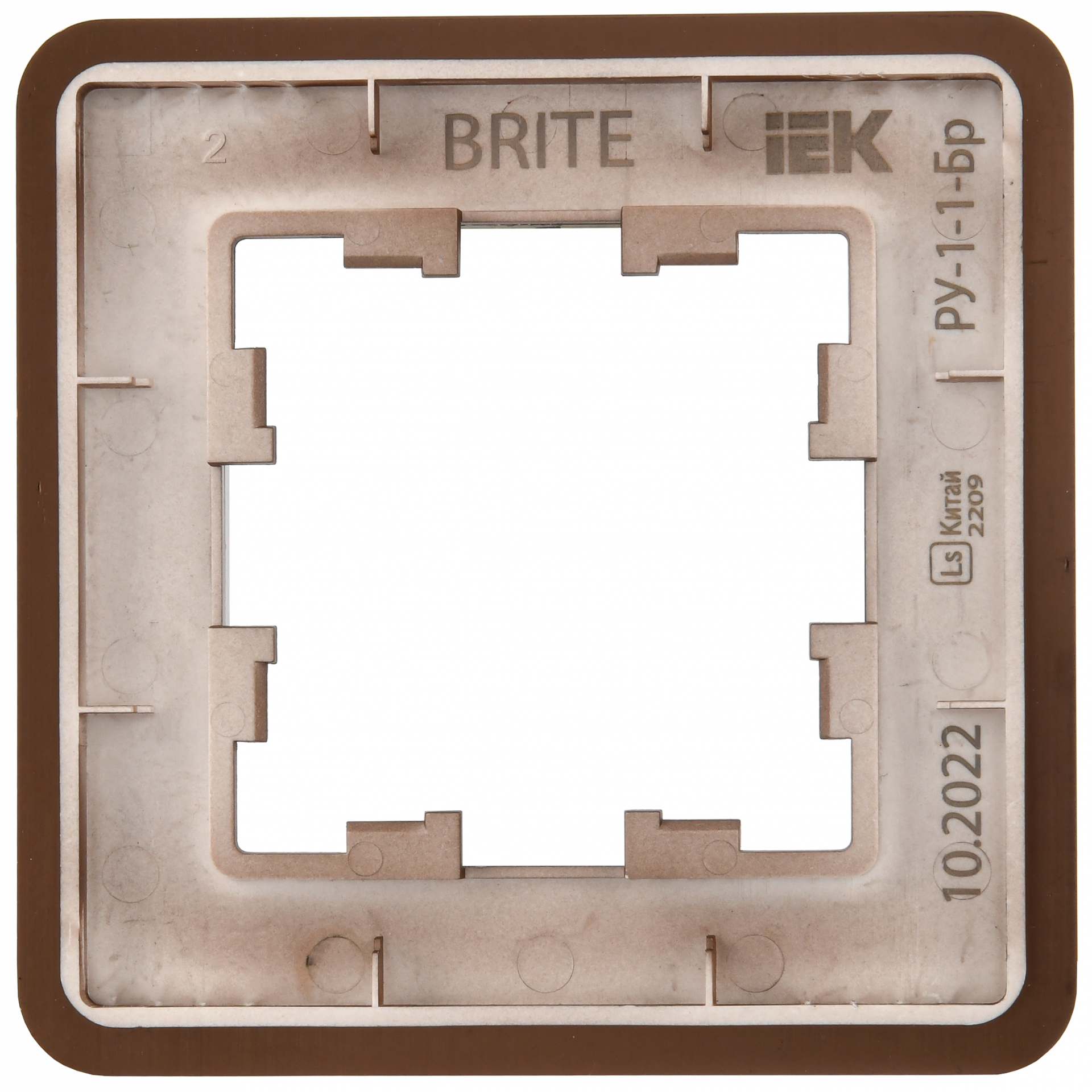 BRITE Рамка 1-местная РУ-1-1-Бр металл коричневый RE AL IEK