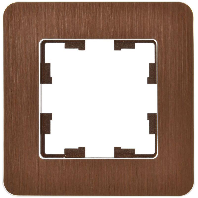 BRITE Рамка 1-местная РУ-1-1-Бр металл коричневый RE AL IEK