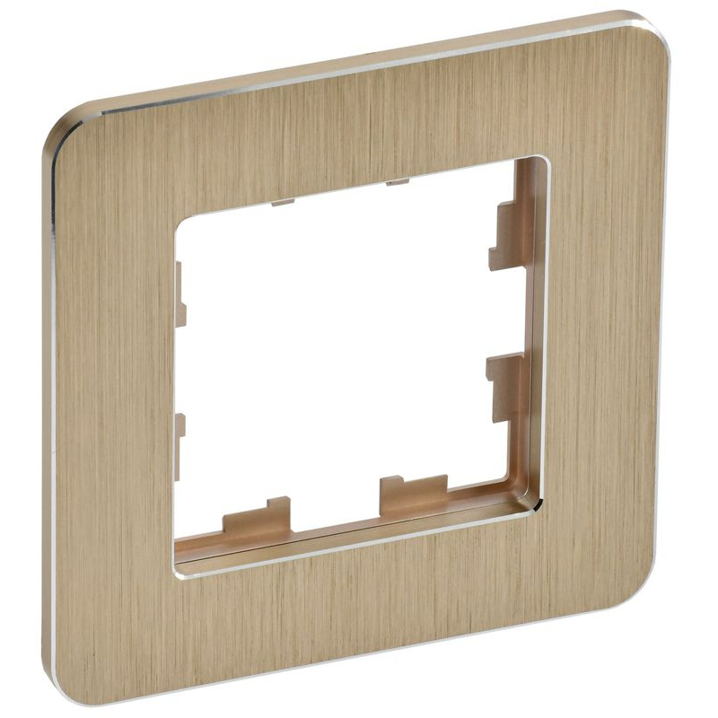 BRITE Рамка 1-местная РУ-1-1-Бр металл шампань RE AL IEK