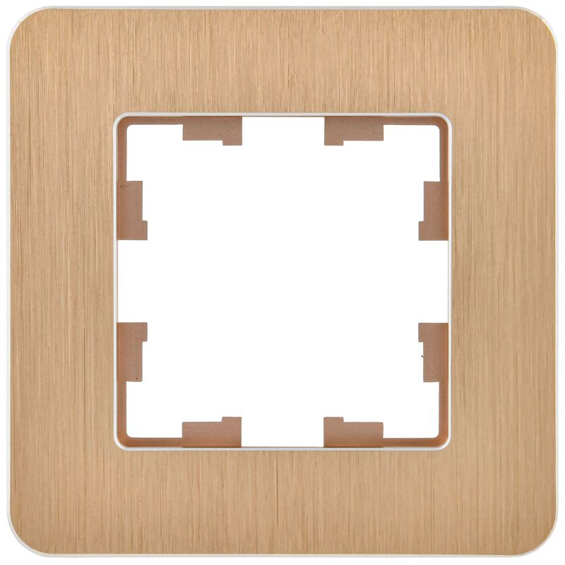 BRITE Рамка 1-местная РУ-1-1-Бр металл шампань RE AL IEK