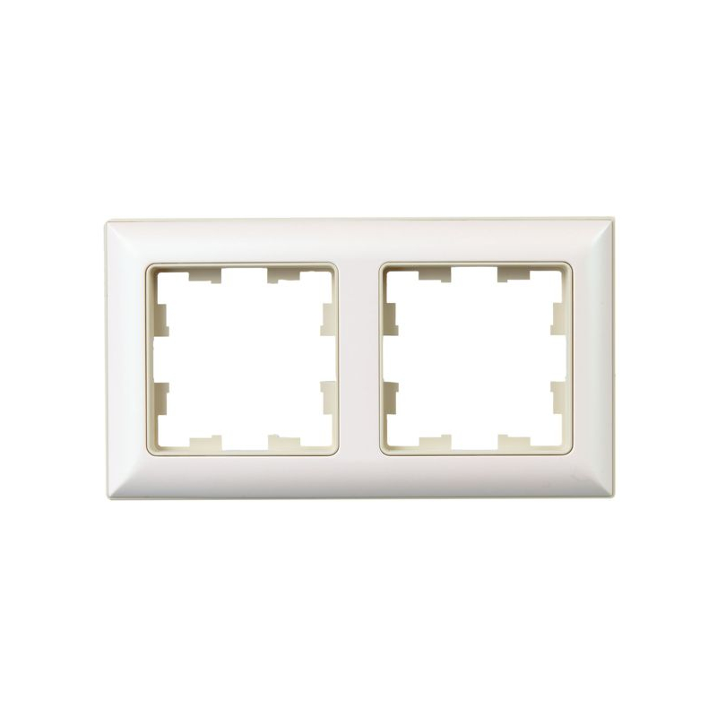 BRITE Рамка 2-местная РУ-2-Бр бежевый/жемчужный IEK