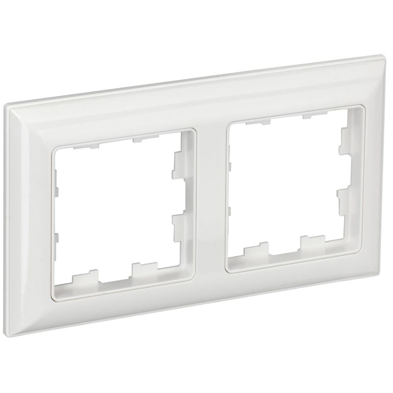 BRITE Рамка 2-местная РУ-2-Бр белый/белый IEK