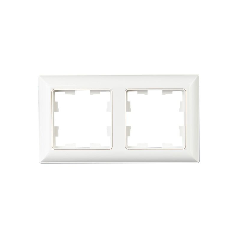 BRITE Рамка 2-местная РУ-2-Бр белый/белый IEK