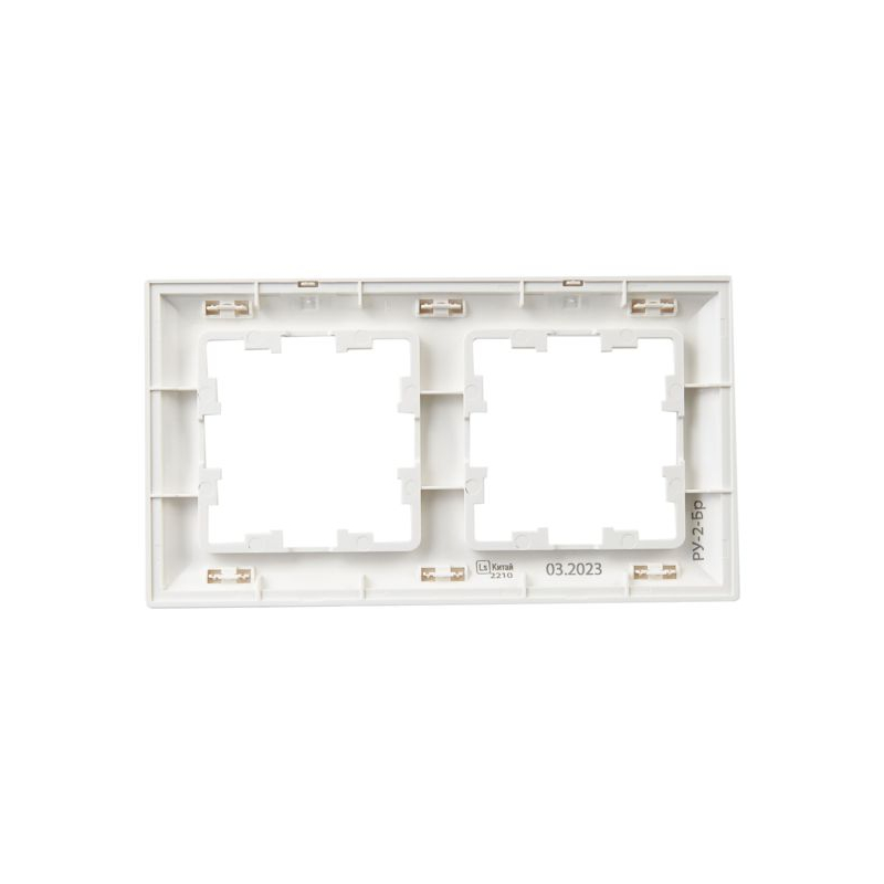 BRITE Рамка 2-местная РУ-2-Бр белый/белый IEK