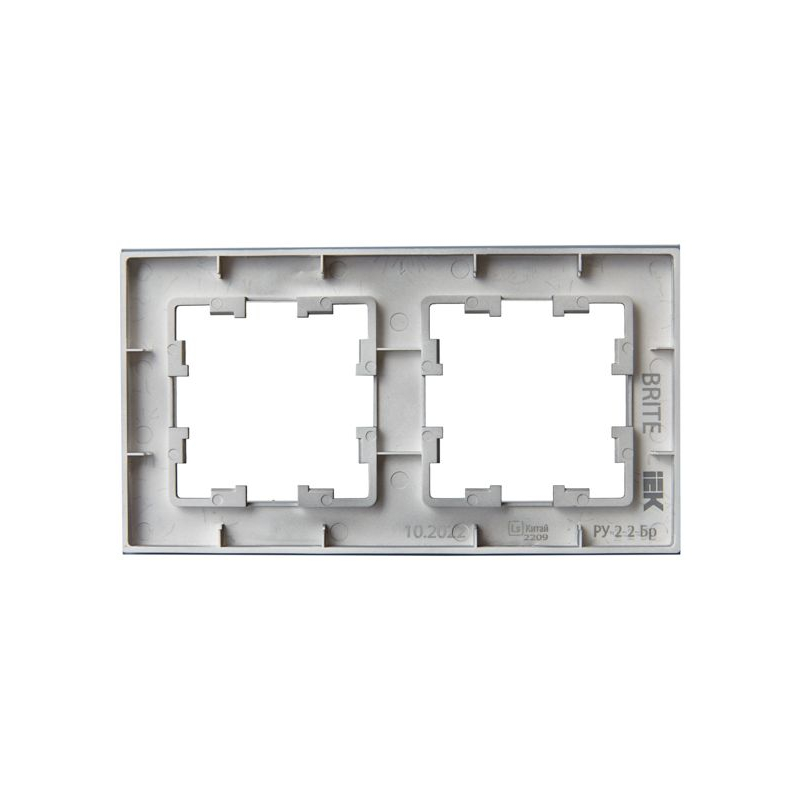 BRITE Рамка 2-местная РУ-2-2-Бр стекло маренго матовый IEK