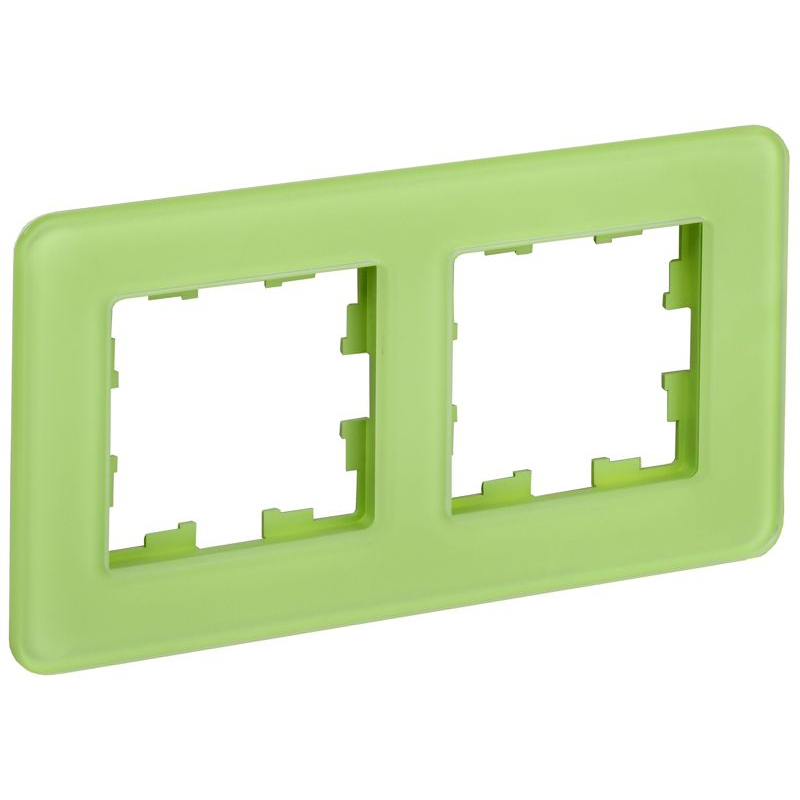 BRITE Рамка 2-местная РУ-2-2-Бр стекло эко грин RE IEK