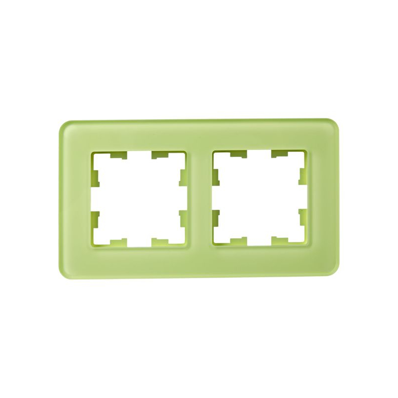 BRITE Рамка 2-местная РУ-2-2-Бр стекло эко грин RE IEK